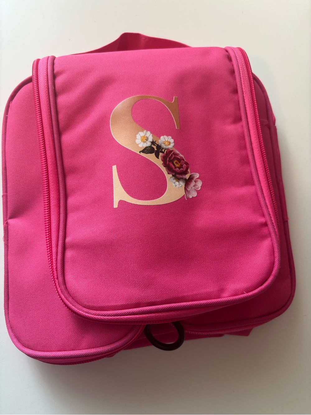 NEW Personalized ‘S’ Pink Kids Accessory or Toiletry Bag